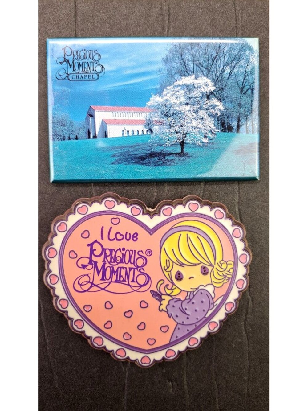Vintage Precious Moments Magnets Lot Of 4 Photo Frame Chapel Collector's Club - Picture 2 of 8